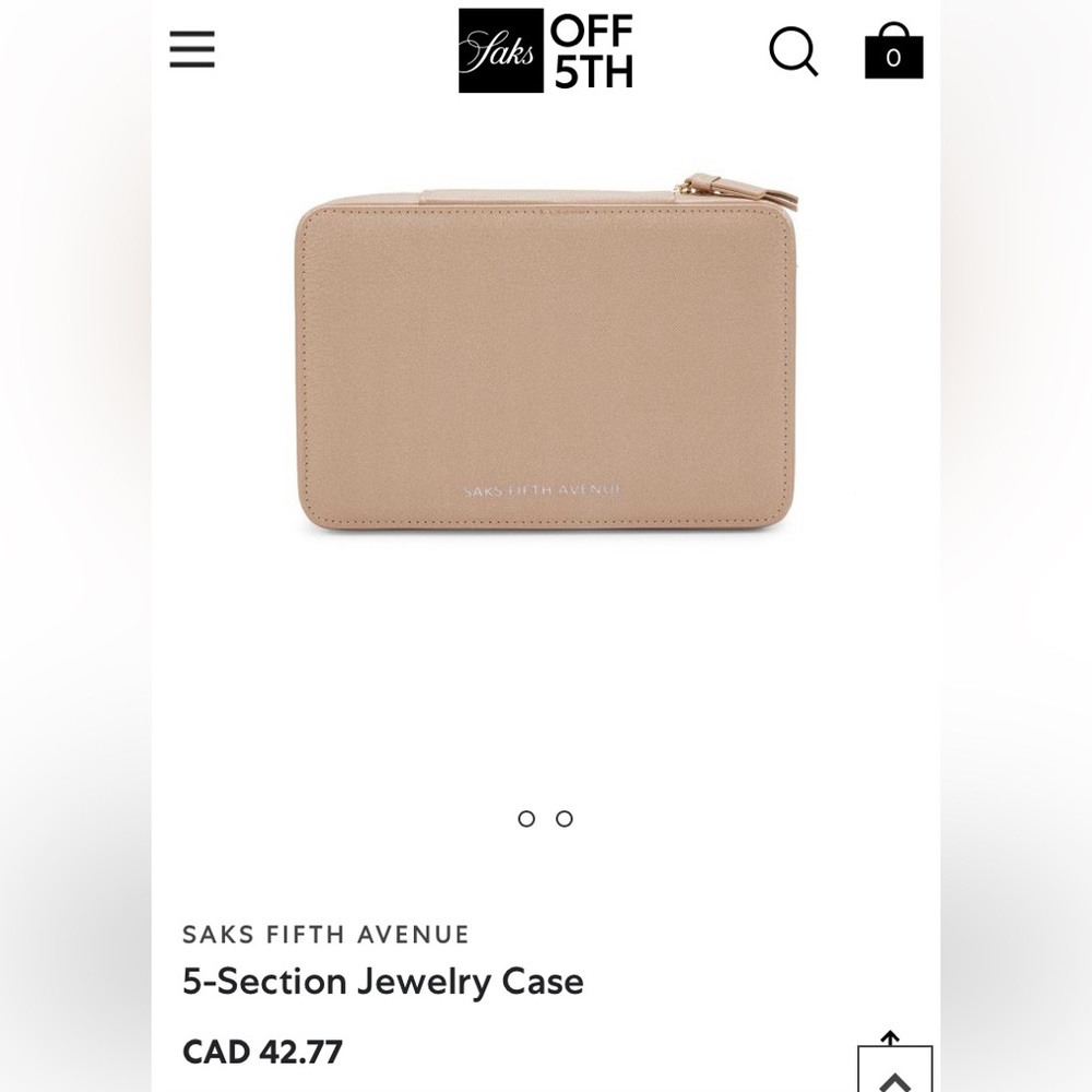 Saks Fifth Avenue Travel Jewelry Case